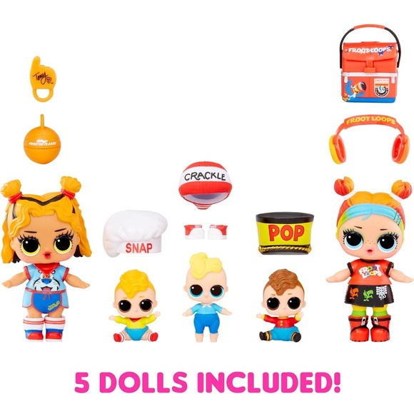 LOL Surprise! DELUXE ❤️s Mini Bites KELLOGGS Cereal 5 Dolls w/Accessories *NEW* - Picture 9 of 11